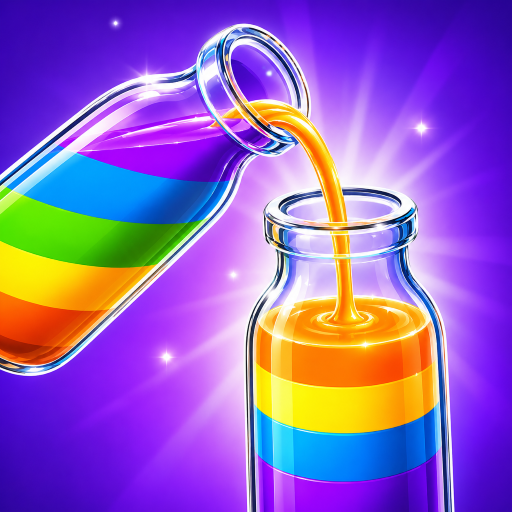 Water Sort Puzzle — colorful bottles with liquid layers